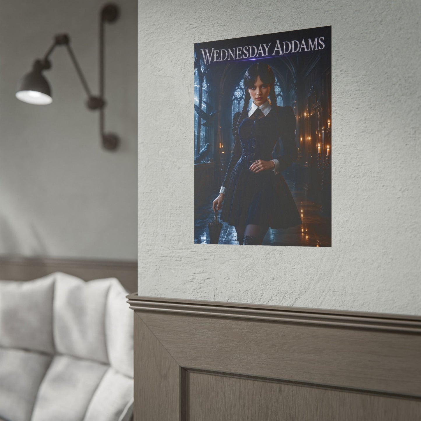 Wednesday Addams Poster, Gothic Wall Art, TV Series Print, Dark Decor