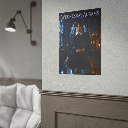 Wednesday Addams Poster, Gothic Wall Art, TV Series Print, Dark Decor