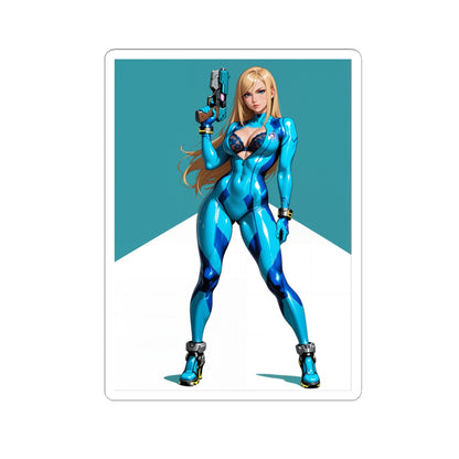Наклейка Самус Аран – вінілова наклейка з героїнею наукової фантастики для ноутбуків та декору інтер'єру