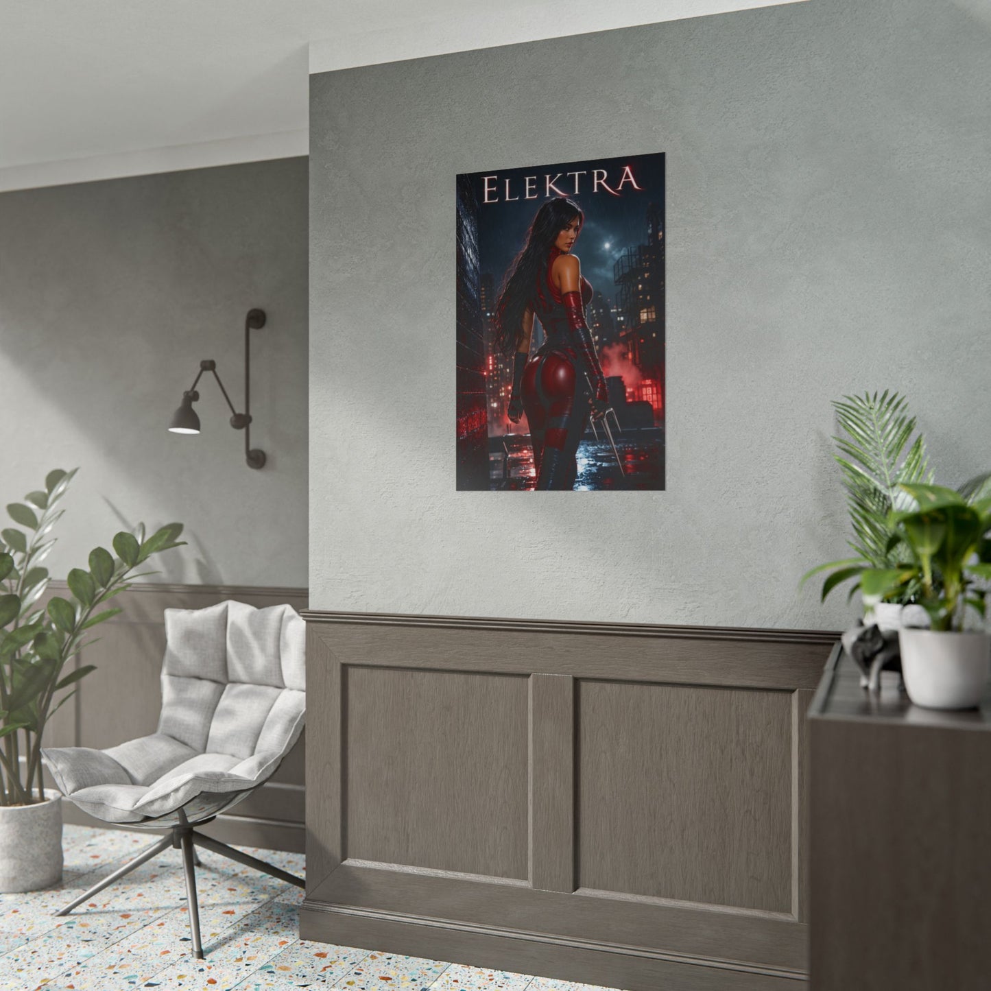 Elektra Marvel Poster Superhero Comic Wall Art Print Decor