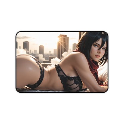 Mikasa Desk Mat, Anime Gaming Mouse Pad, Attack on Titan Heroine Large Pad