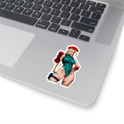 Cammy White Sticker – Street Fighter Vinyl Sticker for Laptops & Indoor Decor