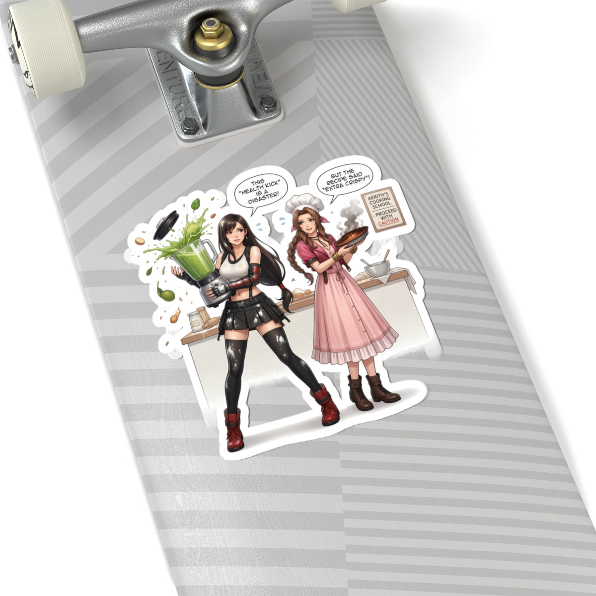 Tifa und Aerith Aufkleber – Fantasy-Duo-Vinylaufkleber für Laptops, Notizbücher &amp; Deko