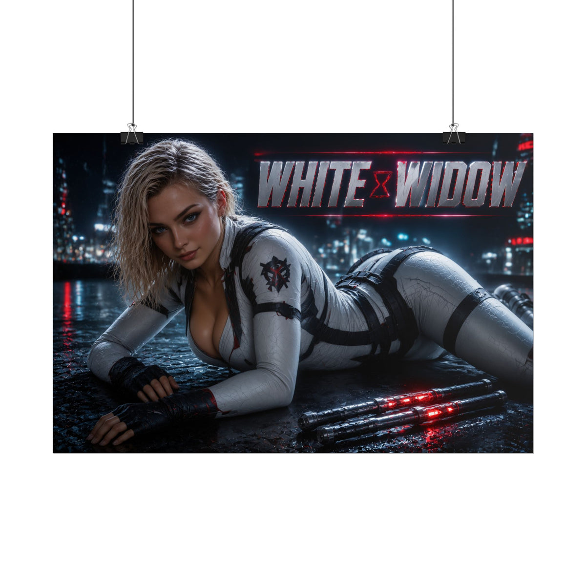 White Widow Character Poster Comic Style Wall Decor Bedroom Collector Gift