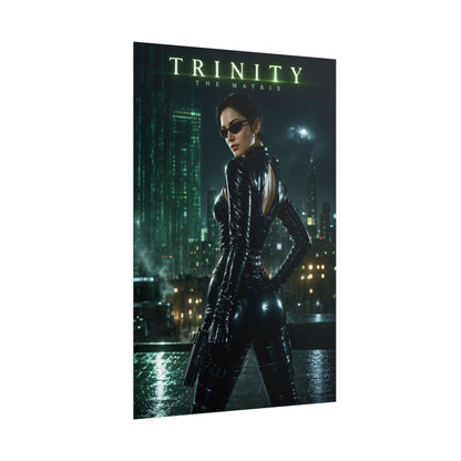 Trinity Matrix Poster, The Matrix Wall Art, Sci Fi Movie Print Decor