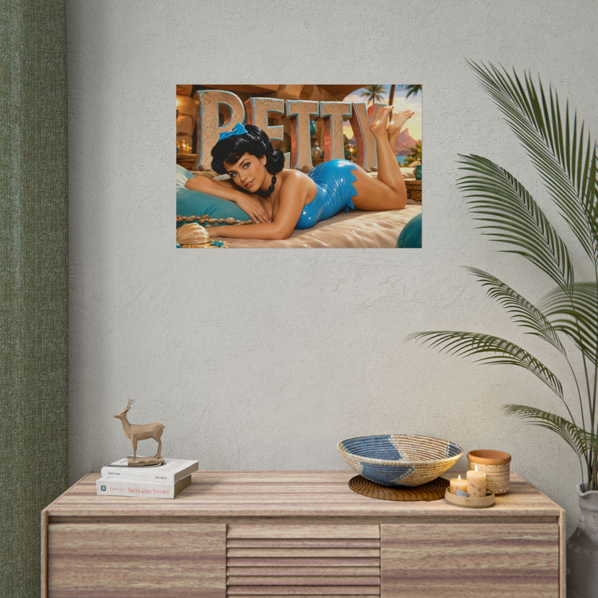 Betty Rubble The Flintstones Retro Poster Cartoon Wall Art Room Decor