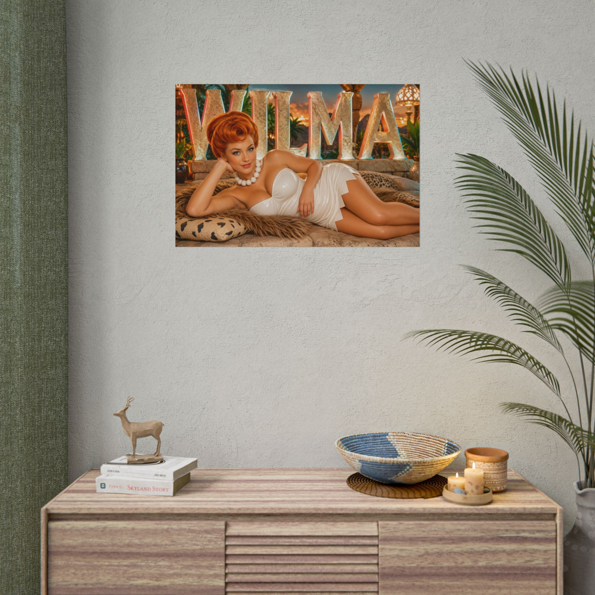 Wilma Flintstone The Flintstones Retro Poster Cartoon Wall Art Room Decor