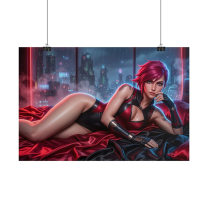 Vi Arcane Poster, Gaming Wall Art, Anime Print, Room Decor