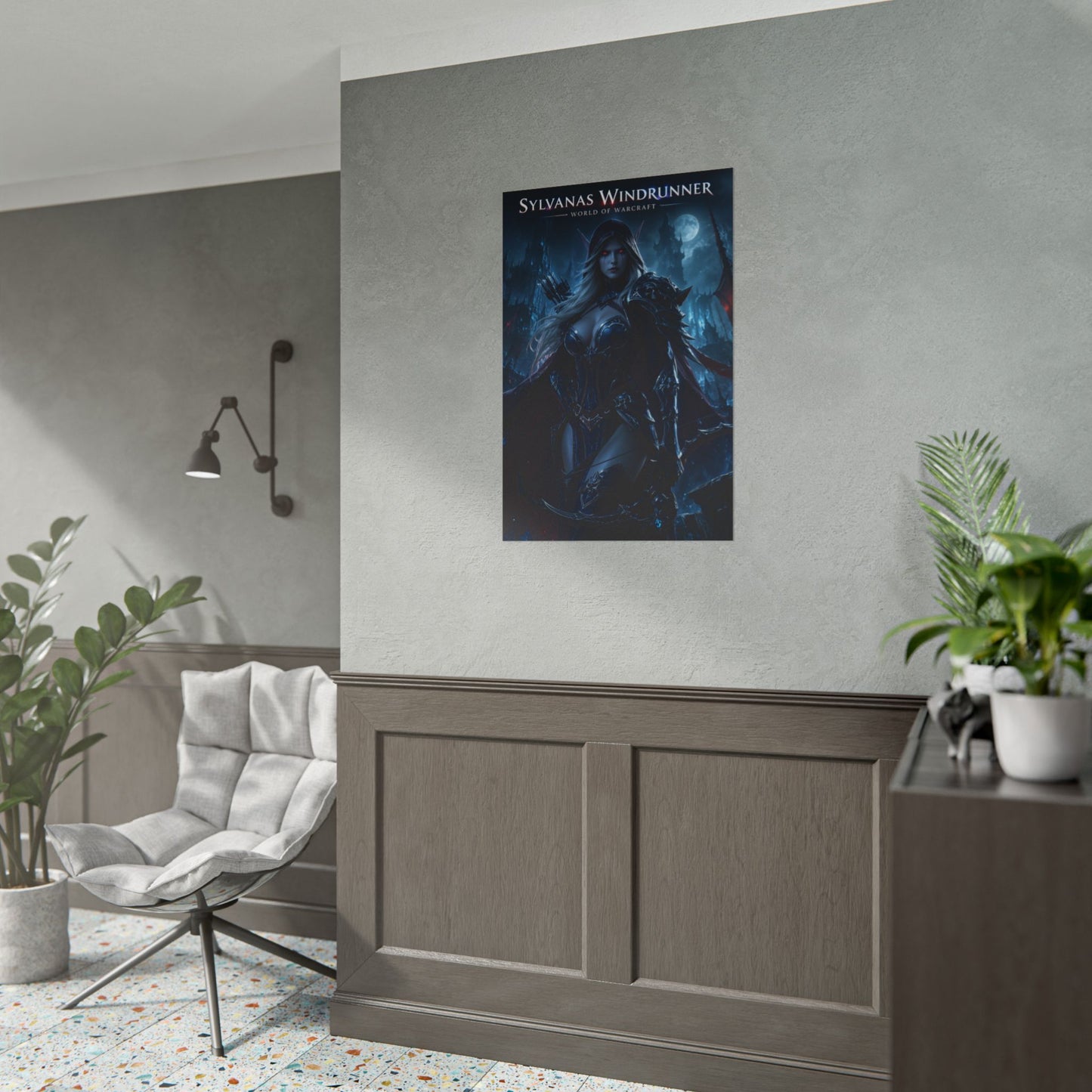 Sylvanas Windrunner Poster, Warcraft Wall Art, Fantasy Print, Gamer Decor