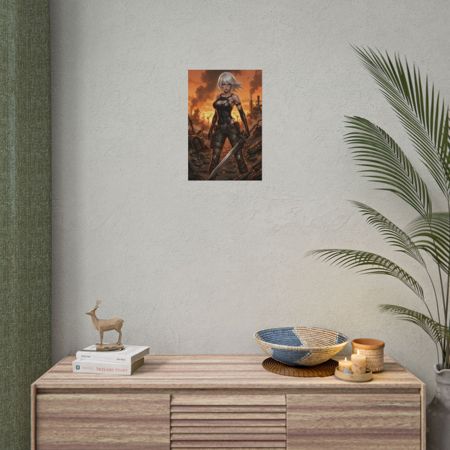 A2 NieR Automata Poster Anime Android Woman Wall Art White Hair Girl Print Sci Fi Character Gaming Room Decor Gift