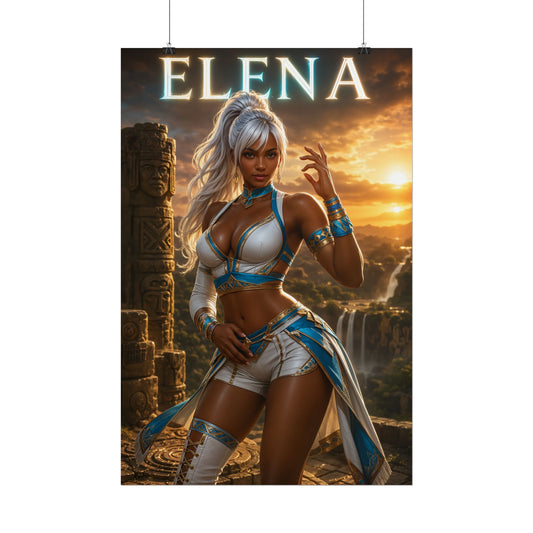 Tekken Elena Wall Decor Print Video Game Character Poster