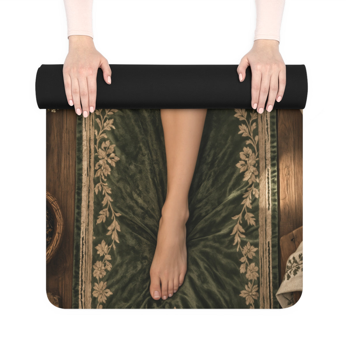 Keira Metz Home Workout Yoga Mat Suede Pilates Exercise Mat 24x72