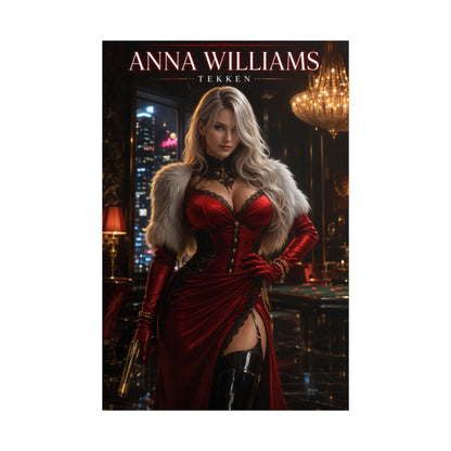 Anna Williams Poster, Tekken Wall Art, Gaming Print, Pin Up Decor