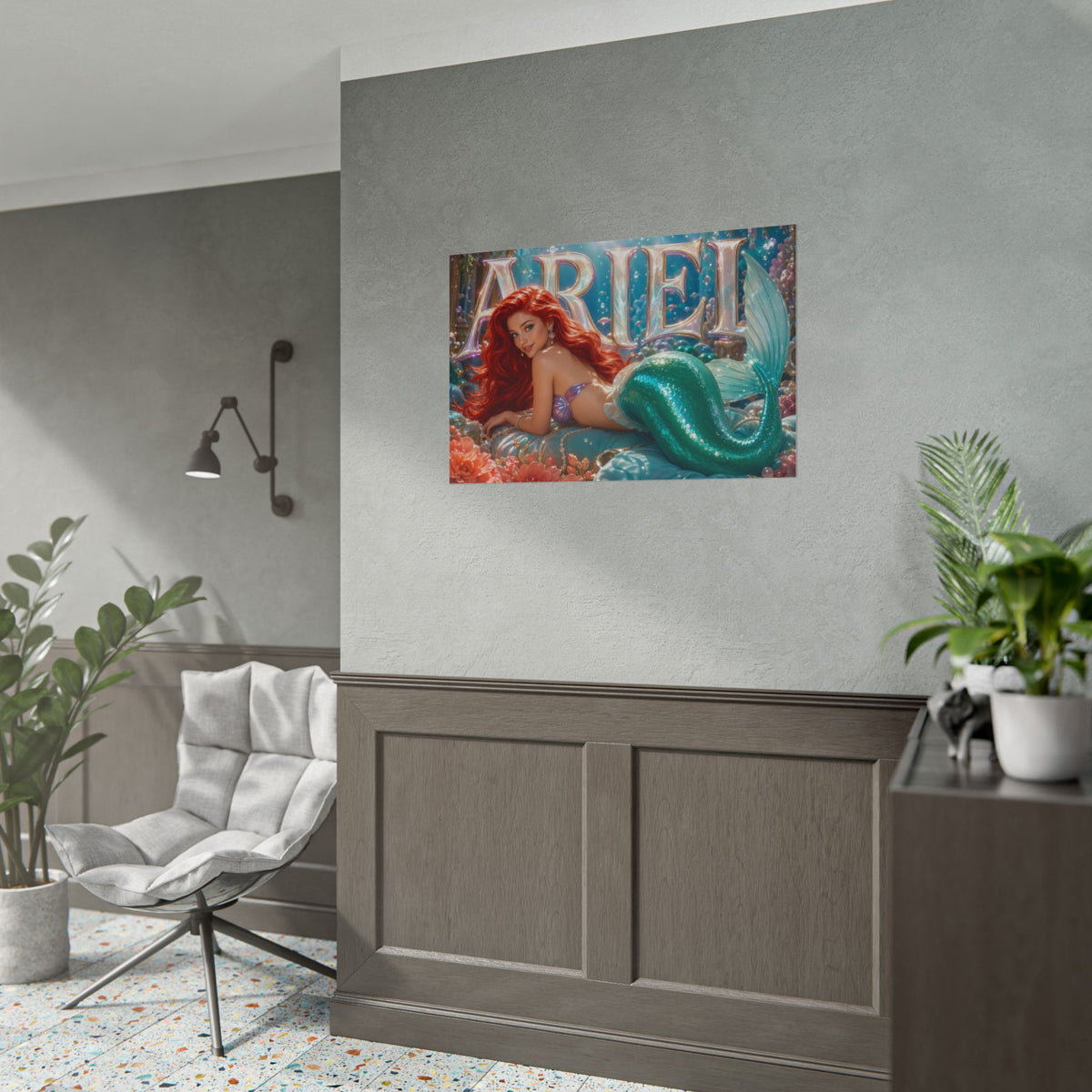 Fantasy Wall Art Ariel The Little Mermaid Poster Character Room Decor Gift Print