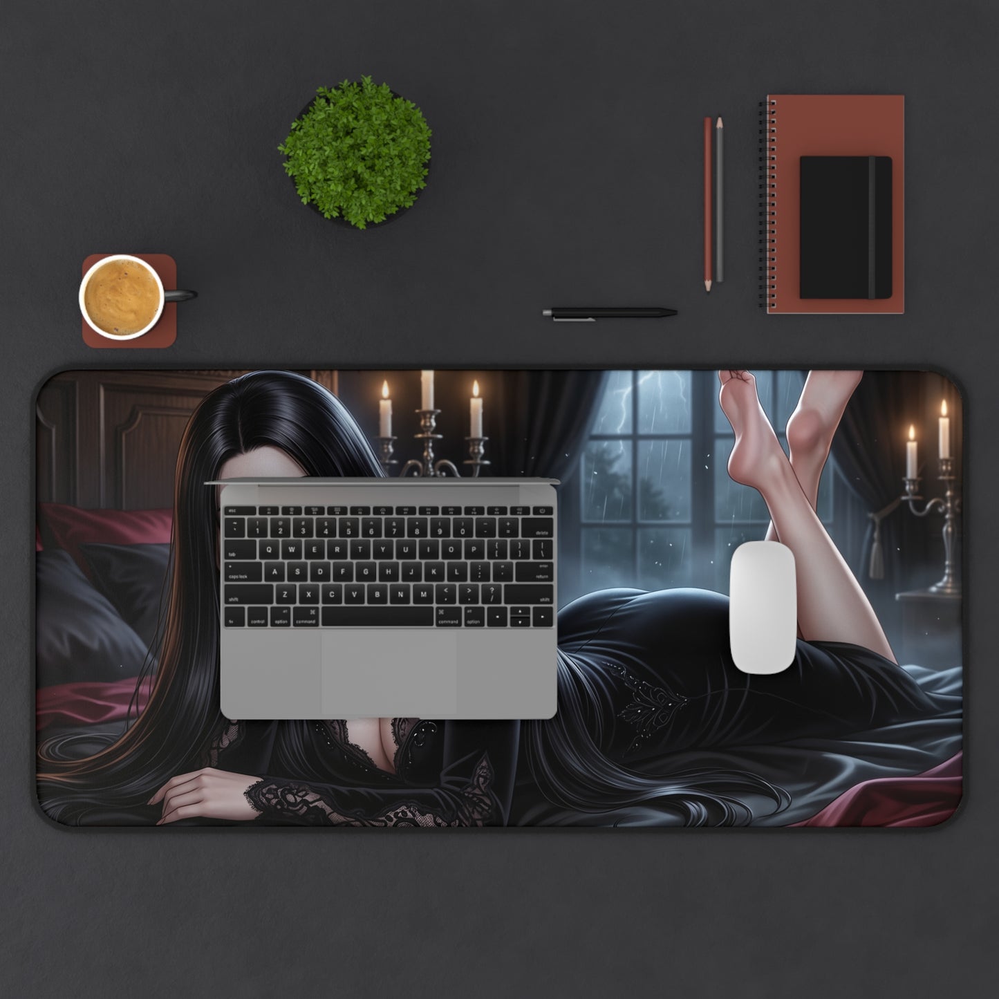 The Addams Family Mouse Pad, Morticia Desk Mat, XXL Pad