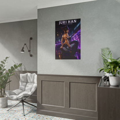 Juri Han Poster, Street Fighter Wall Art, Gaming Print, Pin Up Decor