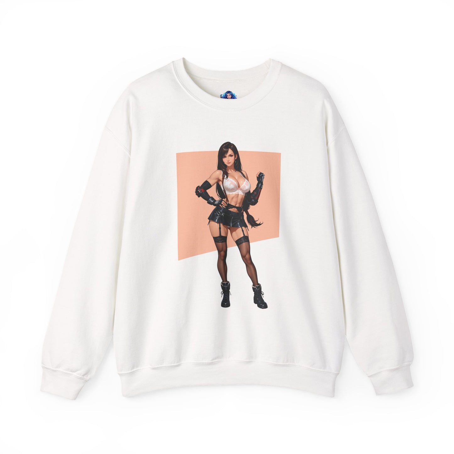 Tifa Lockhart Sweatshirt, Kämpfer-Rundhalsausschnitt, Gemütliche RPG-Gaming-Bekleidung