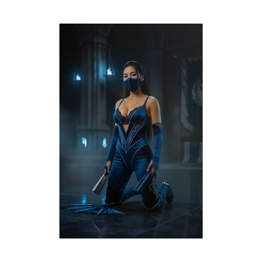 Kitana Mortal Kombat Art Print, MK Wall Art Poster, Warrior Princess Decor, Fighting Game Wall Art, Gamer Gift