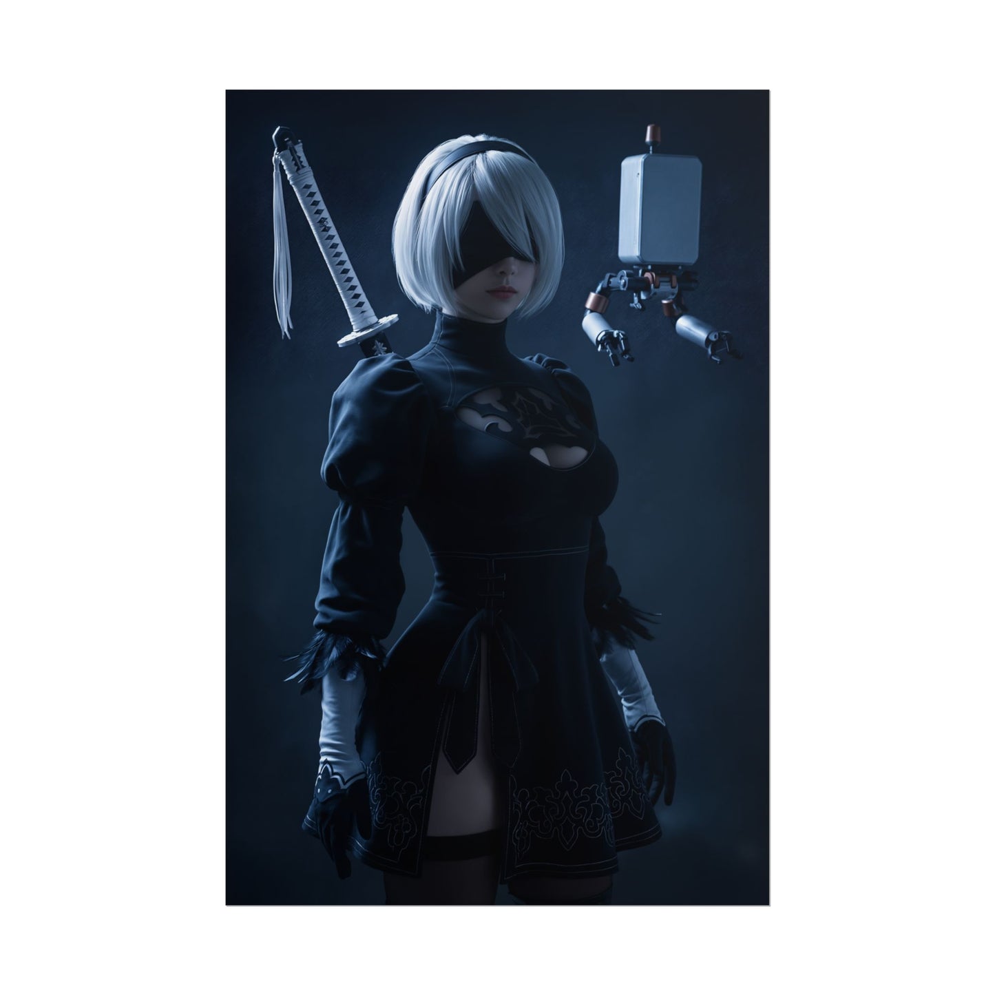 2B NieR Automata Poster – Iconic Android Heroine Wall Art for Gamer Decor