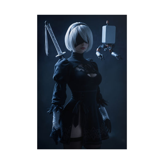 2B NieR Automata Poster – Iconic Android Heroine Wall Art for Gamer Decor