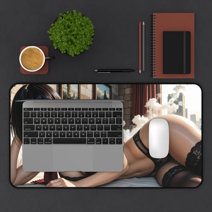 Mikasa Ackerman Gaming Mouse Pad, Attack on Titan Desk Mat, Anime Warrior Setup