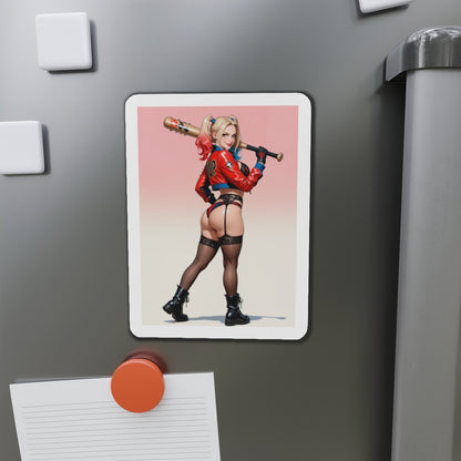Harley-Magnet – Gothic-Anime-Comic-Magnet, Kühlschrankdeko mit heißer Schurkin