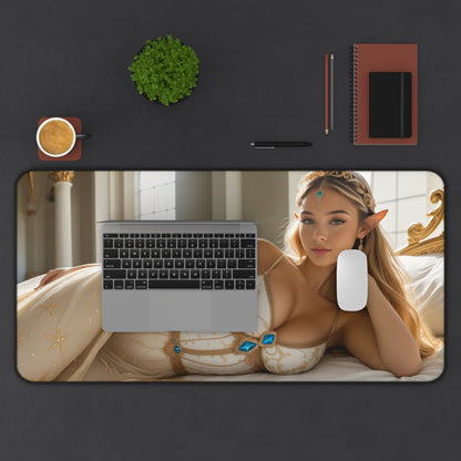 Килимок для столу принцеси, килимок для миші з фентезійною дівчиною, елегантний ігровий стіл