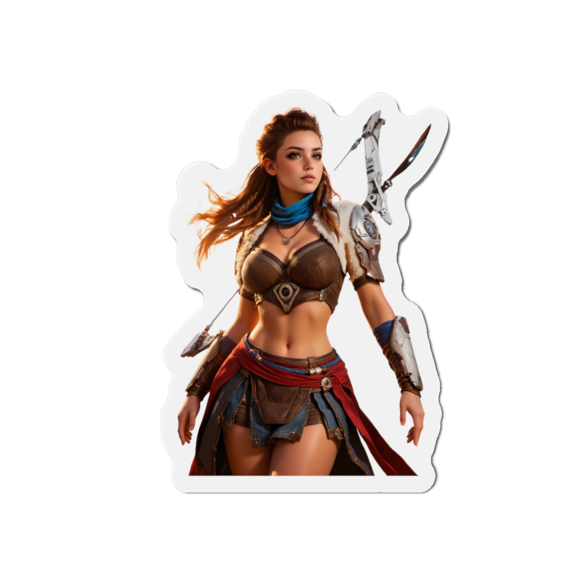 Aloy-Magnet – Horizon Gaming Kühlschrankmagnet, Fantasy-Heldin-Anime-Dekoration