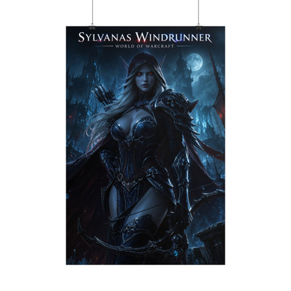 Sylvanas Windrunner Poster, Warcraft Wall Art, Fantasy Print, Gamer Decor