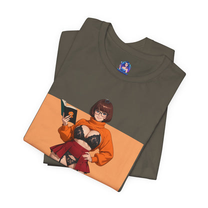 Velma Grafik-T-Shirt | Süßes Nerd-Girl-T-Shirt für Otakus und Retro-Fans | Smart-Heroine-Shirt