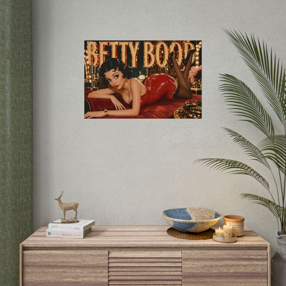 Retro Wall Art Betty Boop Betty Boop Poster Character Room Decor Art Print