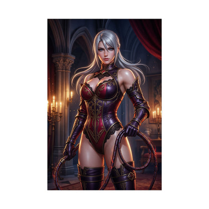 Ivy Valentine Soulcalibur Poster Fighter Woman Wall Art Blonde Warrior Girl Print Whip Sword Character Gaming Room Decor Gift