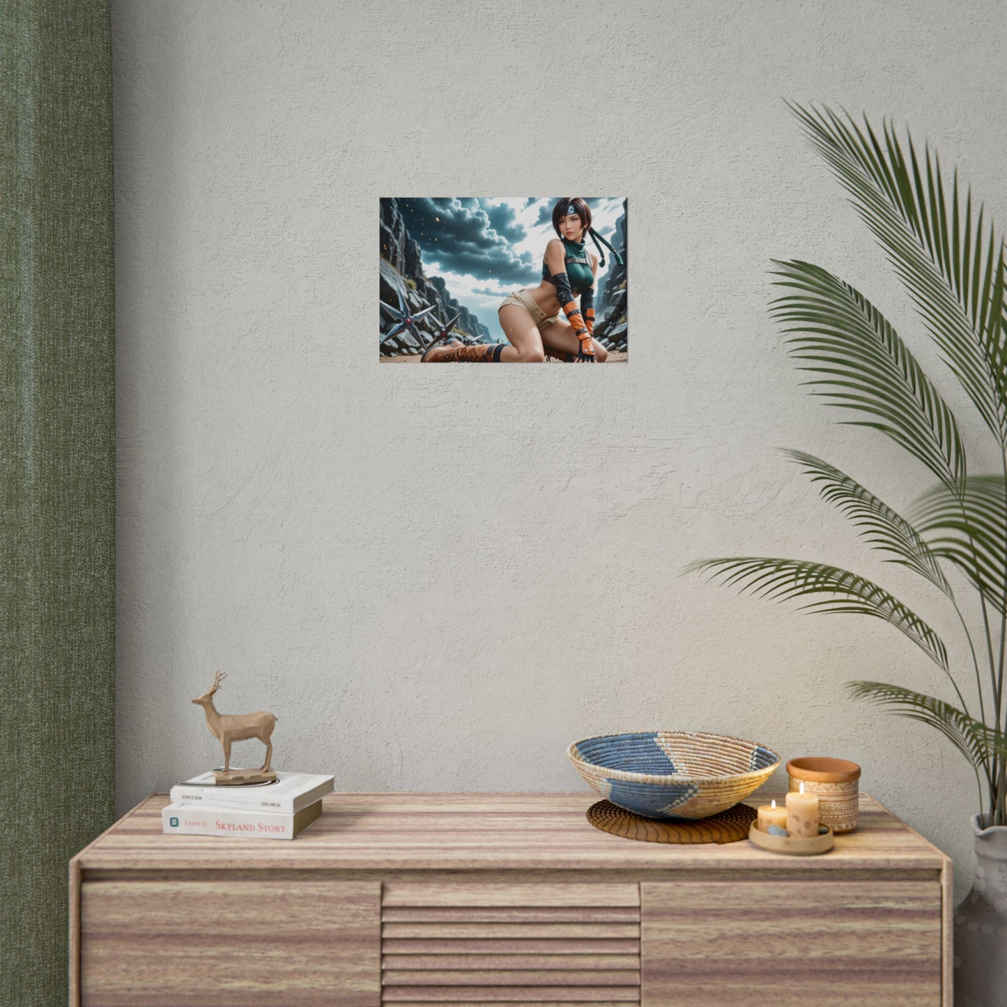 Yuffie Kisaragi Anime Poster | Ninja Waifu Wandkunst für Otaku Setup Dekor