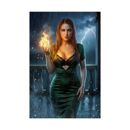 Triss Merigold Poster, Witcher Wall Art Print, Fantasy Sorceress Decor, RPG Game Wall Art, Gamer Gift