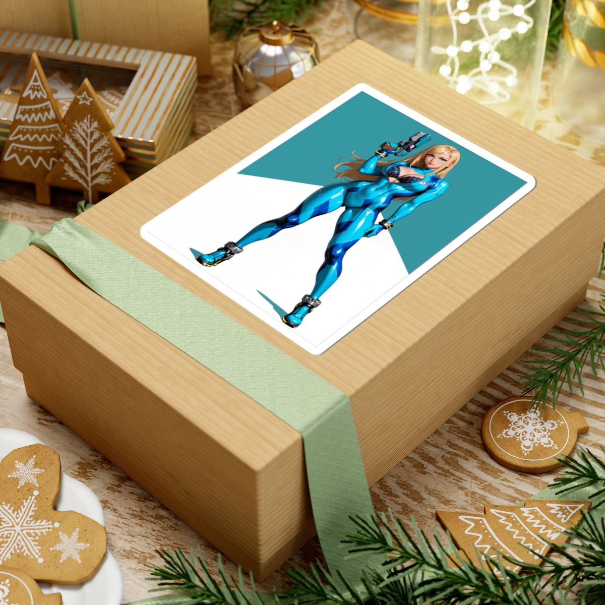 Наклейка Самус Аран – вінілова наклейка з героїнею наукової фантастики для ноутбуків та декору інтер'єру