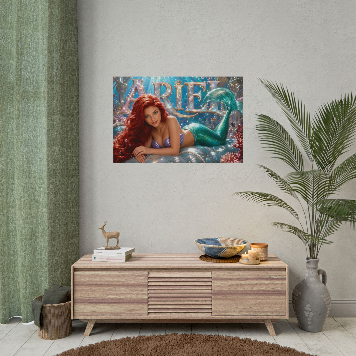 Ariel The Little Mermaid Poster Fantasy Wall Art Room Decor Collectible Print