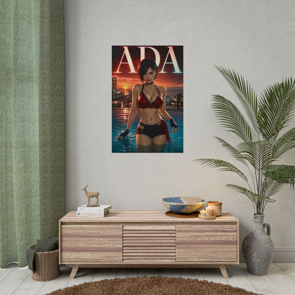 Gaming Wall Art Ada Wong Resident Evil Poster Bedroom Game Room Decor Art Print