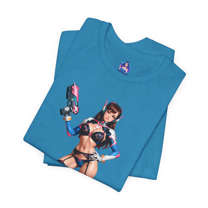 D.Va-T-Shirt | Overwatch-Gamer-Shirt für Otakus und E-Sport-Fans | Waifu-Grafik-Shirt