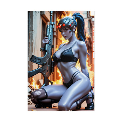 Плакат Widowmaker, художній принт дівчини з аніме Overwatch, настінний декор із зображенням снайпера Вайфу