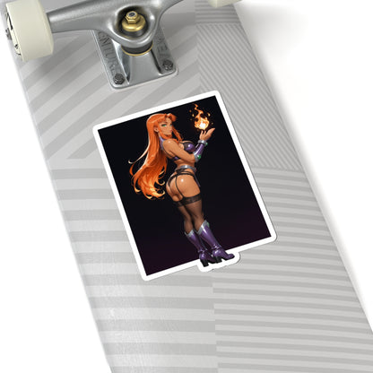 Starfire-Aufkleber – Kosmisches Mädchen-Vinylaufkleber für Laptops, Notizbücher &amp; Ausrüstung