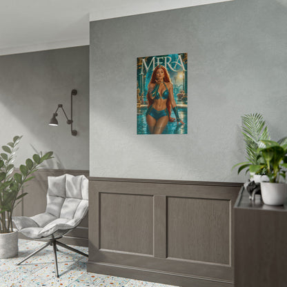 Comic Wall Art Mera Poster Heroine Room Decor Collectible Character Print