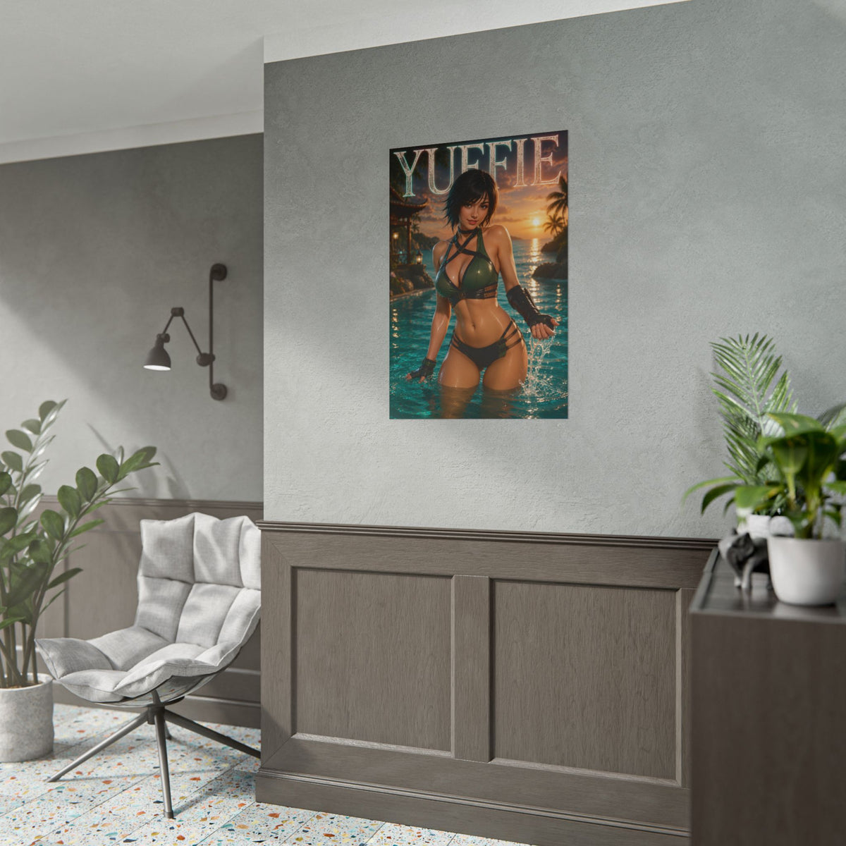 Gaming Wall Art Yuffie Kisaragi Poster Bedroom Game Room Decor Art Print