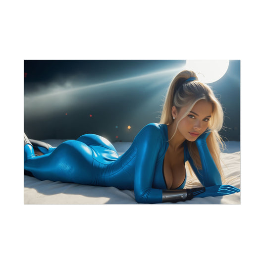 Samus Aran Gaming Poster | Heroic Wall Art for Bedroom or Office Decor