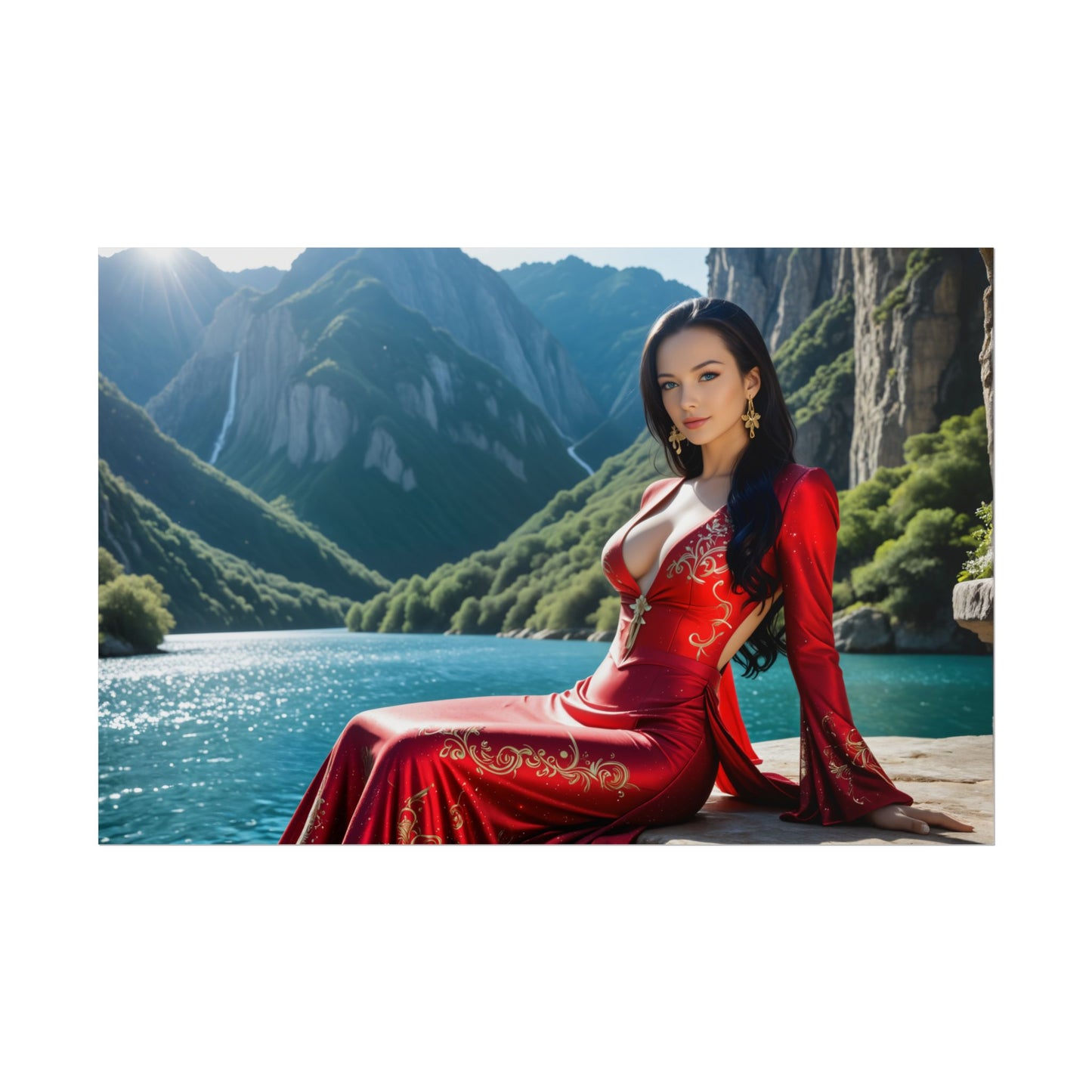 Настінне мистецтво з аніме Боа Хенкок | Плакат з королевою піратів Вайфу для декору отаку