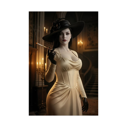 Lady Dimitrescu Resident Evil Poster, Resident Evil Wall Art Print, Vampire Lady Decor, Horror Game Art, Gamer Gift