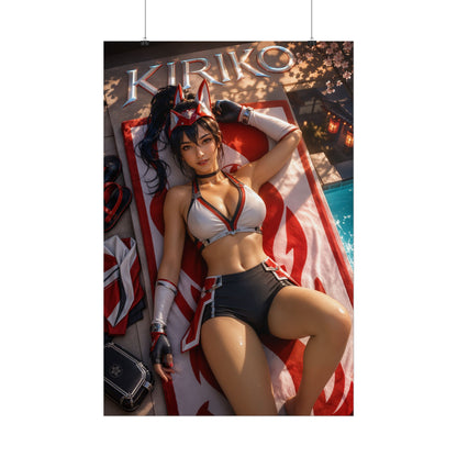 Gaming Wall Art Kiriko Overwatch Poster Bedroom Game Room Decor Art Print