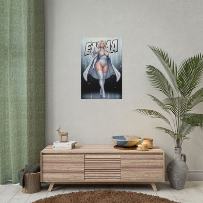 Emma Frost Poster, X Men Wall Art Print, White Queen Decor, Comic Character Wall Art, Gift for Fan