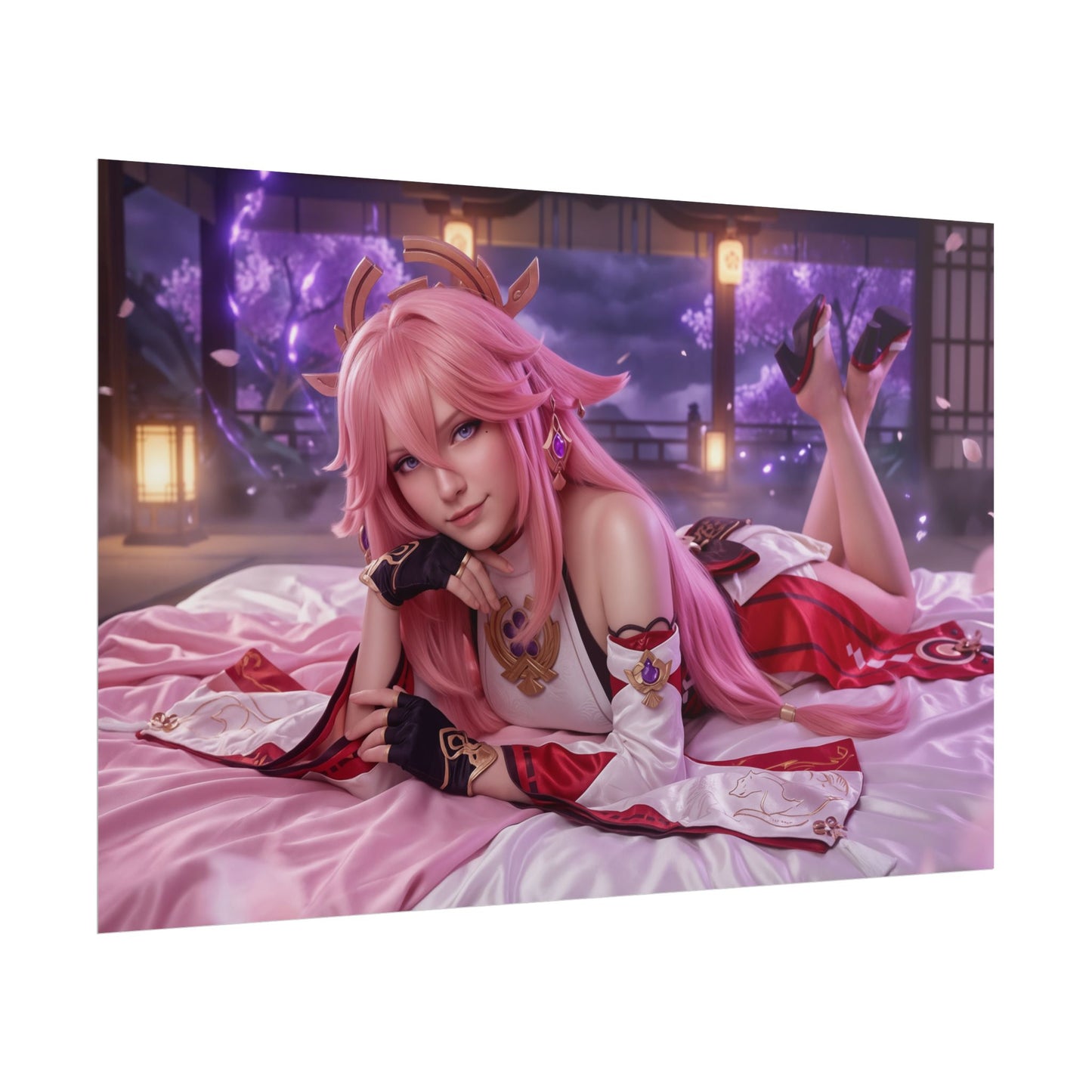 Yae Miko Poster, Genshin Impact Wall Art, Anime Print Decor