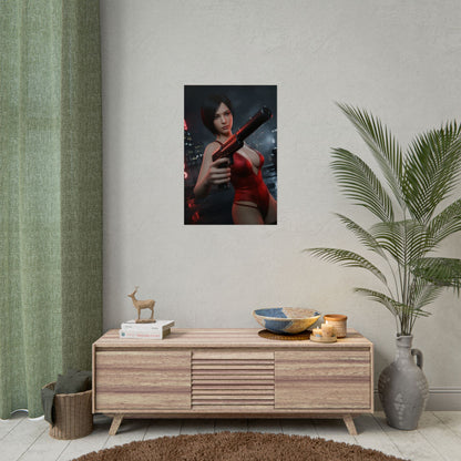 Ada Wong Poster Resident Evil Wall Art Print Gaming Room Decor