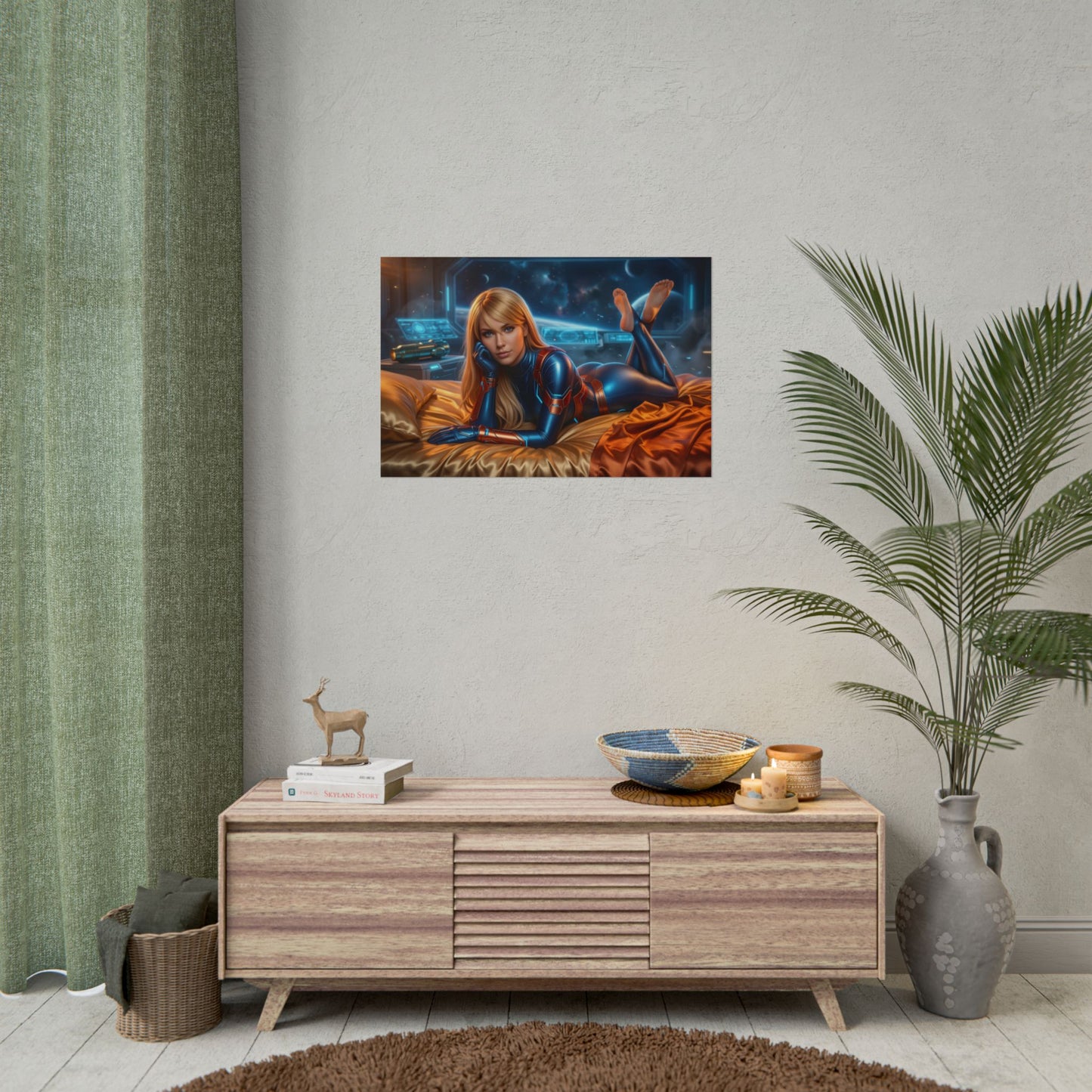 Samus Aran Poster, Sci Fi Wall Art, Gaming Print, Gamer Decor